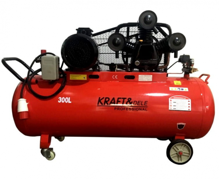 Compresor aer comprimat trifazic trifazat 300L 380V 12.9CP 1460L/min 8bar 3 pistoane(KD1411) [2]