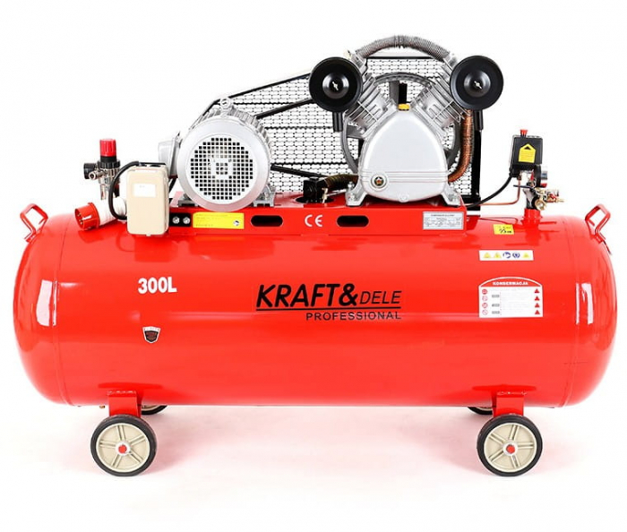 Compresor aer comprimat trifazic trifazat 300L 380V 7.5CP 820L/min 8bar 2 pistoane (KD1410) [1]
