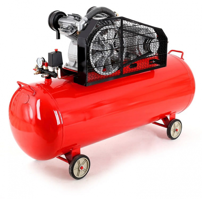 Compresor aer comprimat trifazic trifazat 300L 380V 7.5CP 820L/min 8bar 2 pistoane (KD1410) [4]