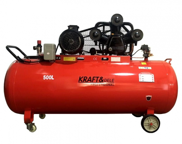 Compresor aer comprimat trifazic trifazat 500L 380V 14.6CP 1960L/min 9bar 3 pistoane (KD1413) [1]