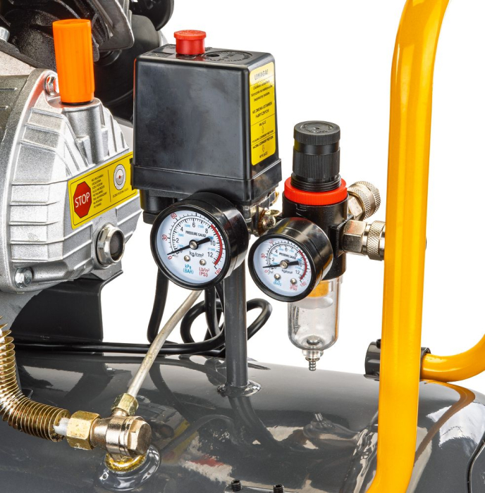 Compresor aer cu ulei 100L motor 3.5kW 4.7CP debit 530l/min presiune 8 bar alimentare 230V PM1323 (PM-KO-100T-V2) [3]