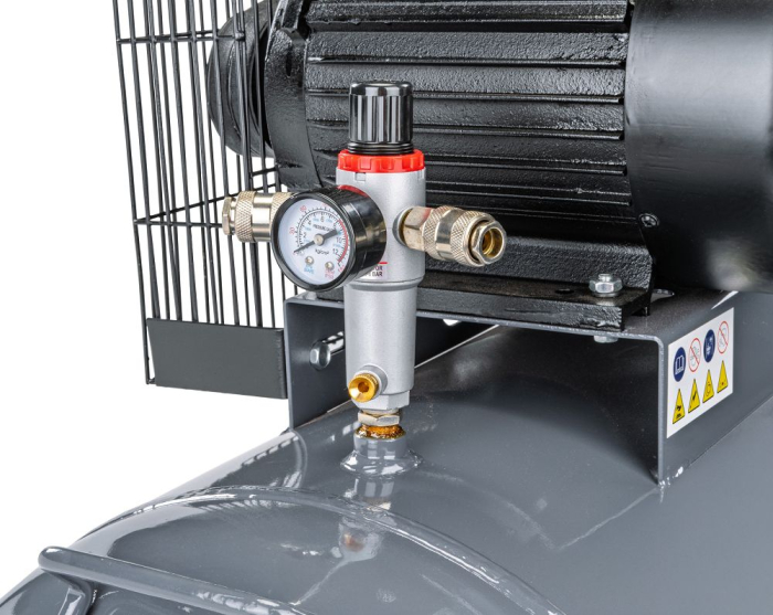 Compresor aer cu ulei 100L, motor 3kW 4CP, debit 650l/min, presiune 8 bar transmisie curea 230V PM1303 (PM-KO-100T-230V) [4]