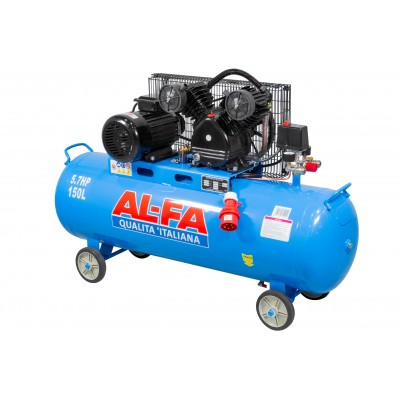 Compresor aer cu ulei 150L  motor 4,3 kW 2 pistoane 740 l/min 2850 rpm 8 bar (ALC-150-2) [3]
