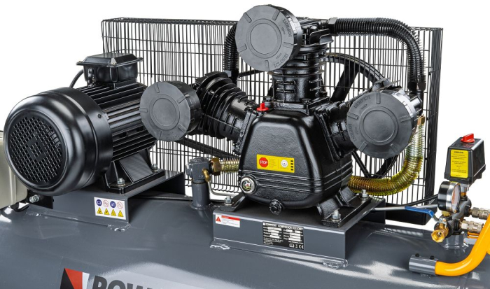 Compresor aer cu ulei 300L motor 7.5kW 10CP debit 1200l/min presiune 8 bar alimentare trifazica 400V  PM1309 (PM-KO-300T-400V) [4]