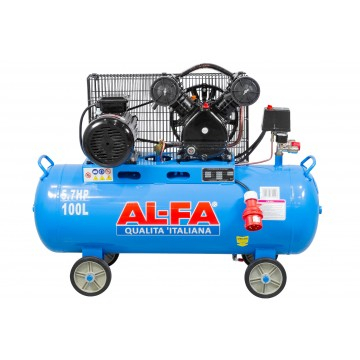 Compresor aer de ulei 100L 400V 3,8kW debit 660 l/min 2 pistoane 8 bar 2850 rpm (ALC-100-2/400V) [4]