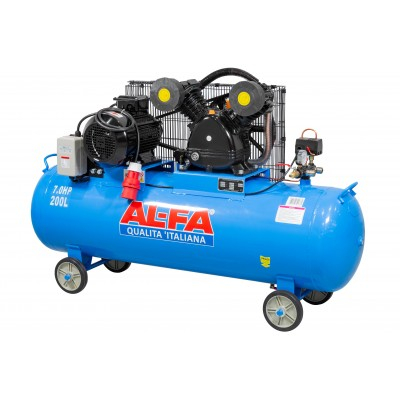 Compresor aer de ulei 200L motor 5,2 kW 2 pistoane 850l/min 2850rpm 8 bar (ALC-200-2) [3]