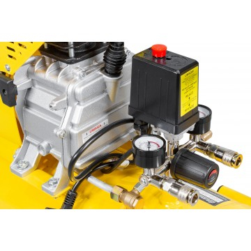 Compresor aer de ulei 24L cu motor 2,8kW debit 210 l/min 1 piston presiune 8 bar + ulei (ASC-24) [6]
