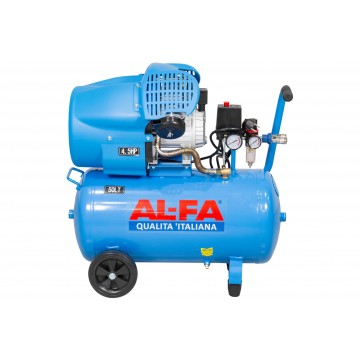 Compresor aer de ulei 50L 3.2kW debit 440 l/min 2 pistoane presiune 8 bar 2850 rpm+ulei (ALC-50V) [6]