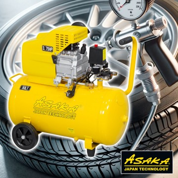 Compresor aer de ulei 50L cu motor 2.8 kW debit 260 l/min 1 piston presiune 8 bar +ulei (ASC-50-1) [12]