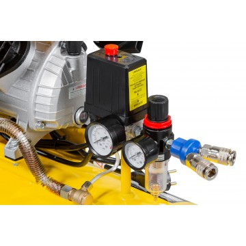 Compresor aer de ulei 50L cu motor 3.3 kW 4,5 CP debit 440 l/min 2 pistoane presiune 8 bar cu dezumidificator + ulel (ASC-50V) [5]