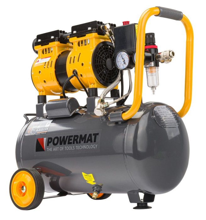 Compresor aer fara ulei 24L motor 1.80kW 2.4CP debit 220l/min presiune 8 bar alimentare 230V 1400rpm silentios 59dB  PM1283 (PM-KBO-24T) [2]