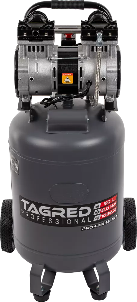 Compresor aer vertical silentios 50L 230V 10BAR fara ulei 290L/min 1500W 2.7CP (TA3396) [2]