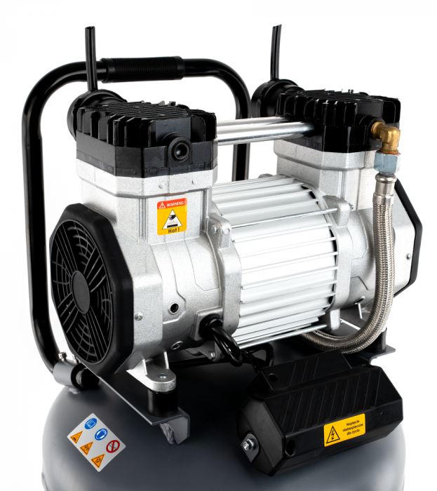 Compresor aer vertical silentios 100L 230V 10BAR fara ulei 394Lmin 3000W 4.1CP (TA3397) [8]
