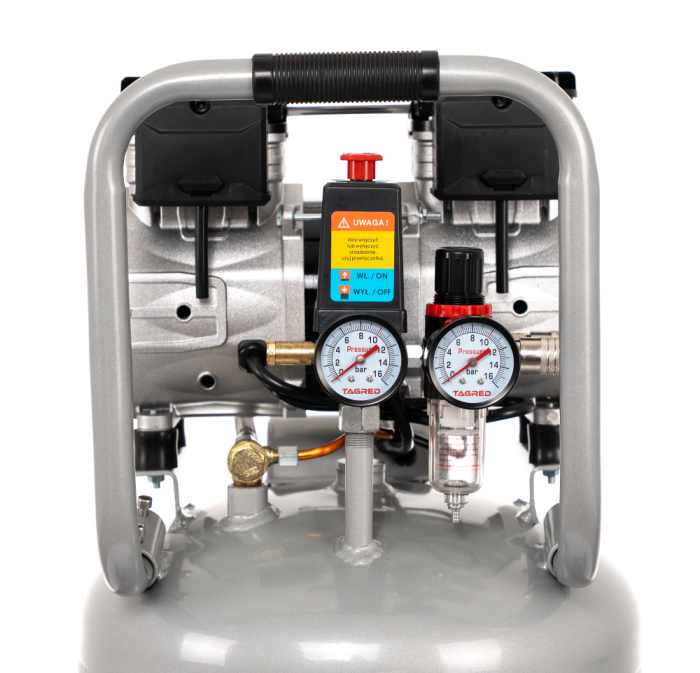 Compresor aer vertical silentios 50L 230V 8BAR fara ulei 290L/min 2000W 2.7CP (TA3394) [5]