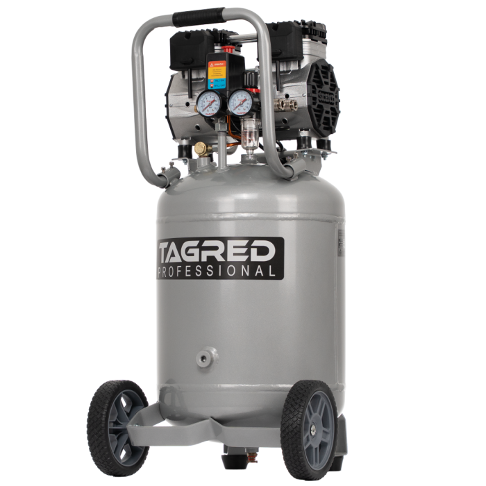 Compresor aer vertical silentios 50L 230V 8BAR fara ulei 290L/min 2000W 2.7CP (TA3394) [2]