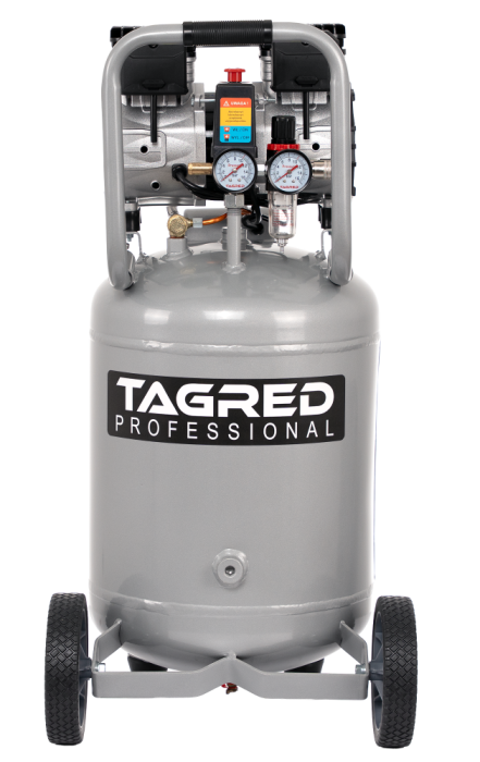 Compresor aer vertical silentios 50L 230V 8BAR fara ulei 290L/min 2000W 2.7CP (TA3394) [4]