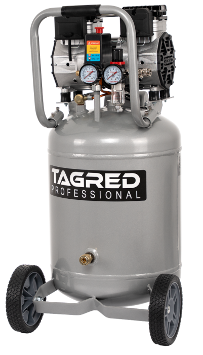 Compresor aer vertical silentios 50L 230V 8BAR fara ulei 290L/min 2000W 2.7CP (TA3394) [1]