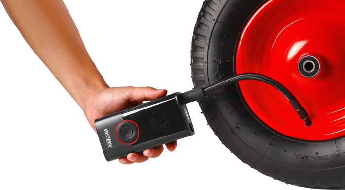 Compresor auto 3 in 1 cu acumulator, lanterna, baterie externa, 4000 mAh, 0.3-10 bar, 30 l /min (KD5499) [10]