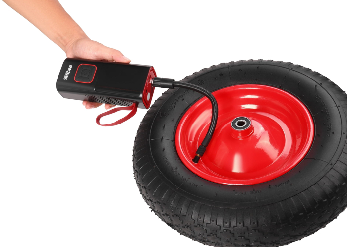 Compresor auto 3 in 1 cu acumulator, lanterna, baterie externa, 7800 mAh 0.3-10 bar, 30 l/min, (KD5497) [13]