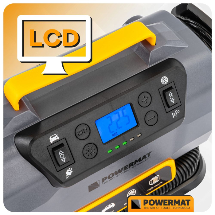 Compresor auto digital 12V si 230V presiune 10 bar cu functie umflare dezumflare PM1440 (PM-KB-150T ) [19]