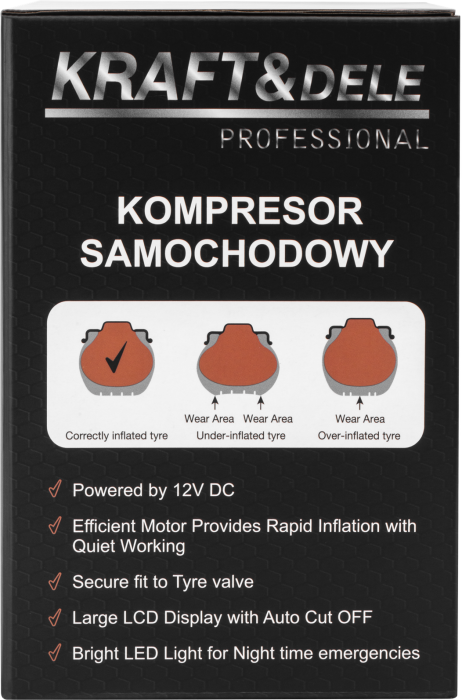 Compresor auto metalic 7 bar 250W cu accesorii si geanta (KD3443) [13]