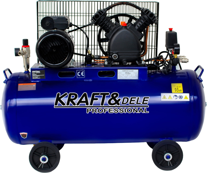 Compresor cu ulei 100L, 2800W, 480 l/min, 8 bar, 230V, 2 pistoane (KD4058) [2]