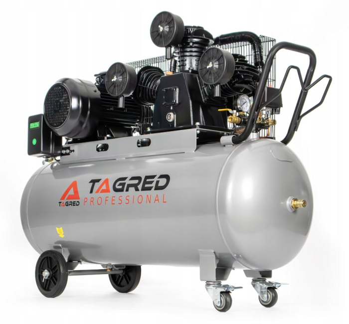 Compresor cu ulei 3 pistoane 200L 400V 5.5kW/7.5CP 10 bar cu furtun si ulei (TA329) [3]
