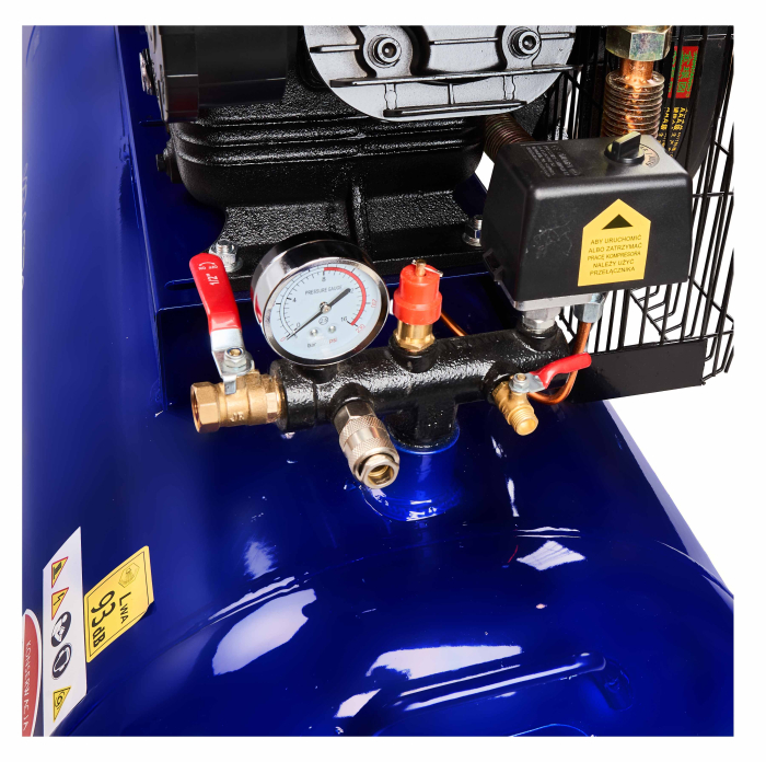 Compresor cu ulei 300L, 3 pistoane, 9.6 kW, 1460 l/min, 9 bar, 400V, transmisie curea (KD4057) [14]