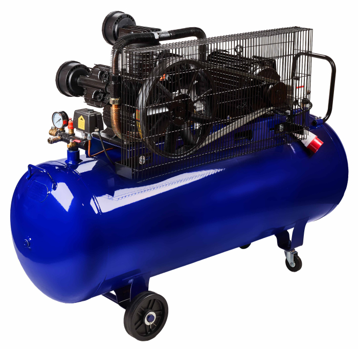 Compresor cu ulei 300L, 3 pistoane, 9.6 kW, 1460 l/min, 9 bar, 400V, transmisie curea (KD4057) [13]