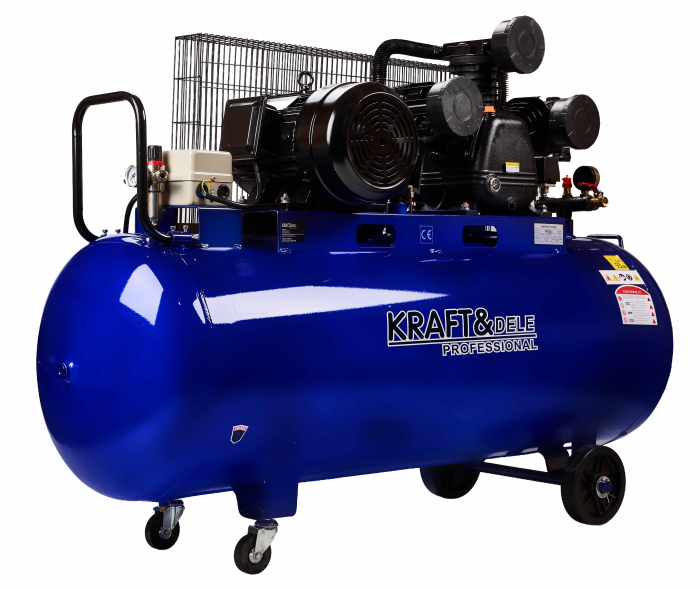 Compresor cu ulei 300L, 3 pistoane, 9.6 kW, 1460 l/min, 9 bar, 400V, transmisie curea (KD4057) [8]