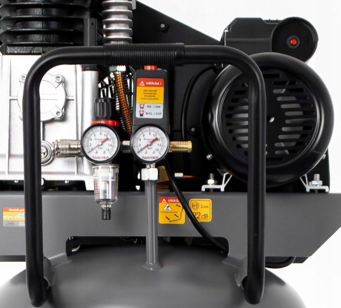 Compresor de ulei vertical profesional cu piston dublu 100l 10 bar (TA3401) [3]