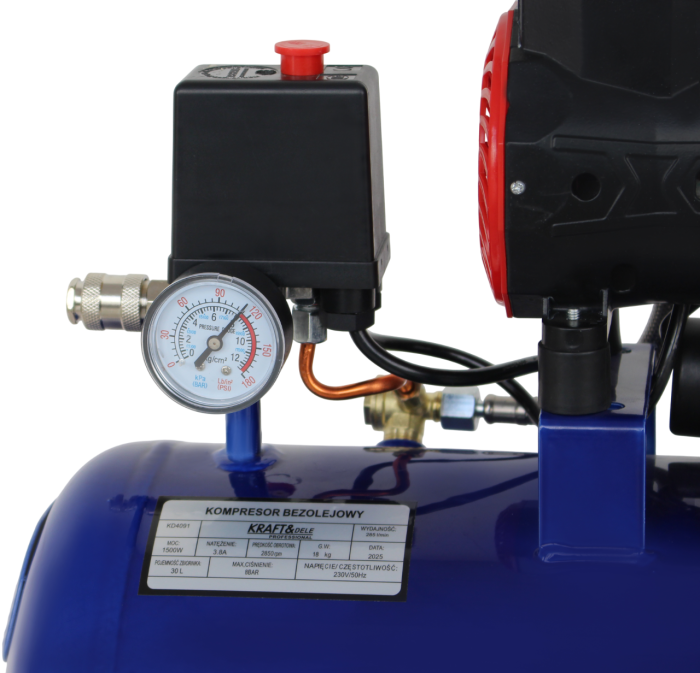Compresor fara ulei 30L 1500W 285L/min (KD4091) [6]