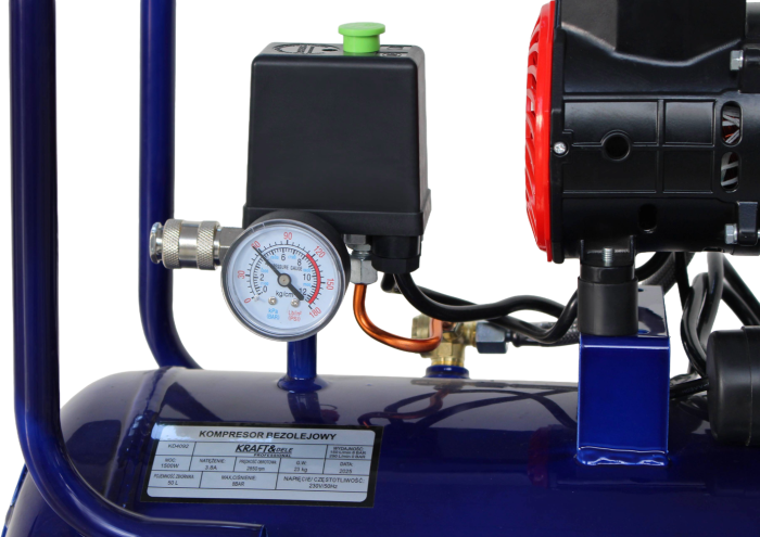 Compresor fara ulei 50L, 1500W, 230V, 8 bar, 290 l/min, nivel redus zgomot (KD4092) [3]