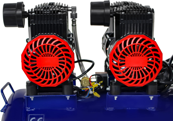 Compresor fara ulei 50L, 3000W, 475 l/min, 2800 rpm, cu reductor presiune si manometru (KD4093) [4]