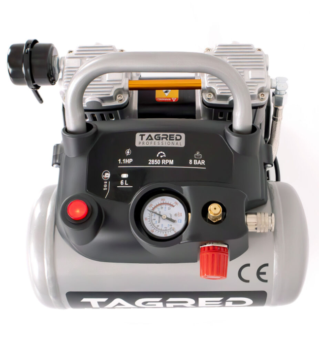 Compresor fara ulei cu doua pistoane 6l 1100w 230v 8 bar (TA380) [5]