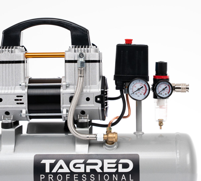 Compresor fara ulei cu doua pistoane 9l 1100w 230v 8 bar (TA327) [7]