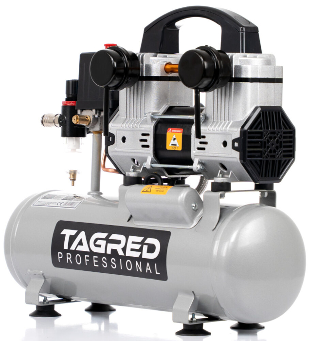 Compresor fara ulei cu doua pistoane 9l 1100w 230v 8 bar (TA327) [4]
