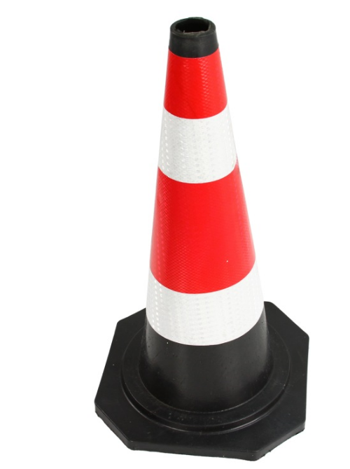 Con de semnalizare 60 cm cu banda reflectorizanta pentru siguranta rutiera (M02023) [3]