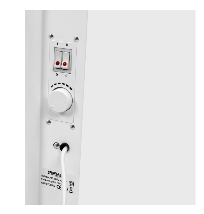 Convector / Calorifer electric Kraft&Dele 2000W, cu termostat reglabil, 20 mp (KD6515) [9]