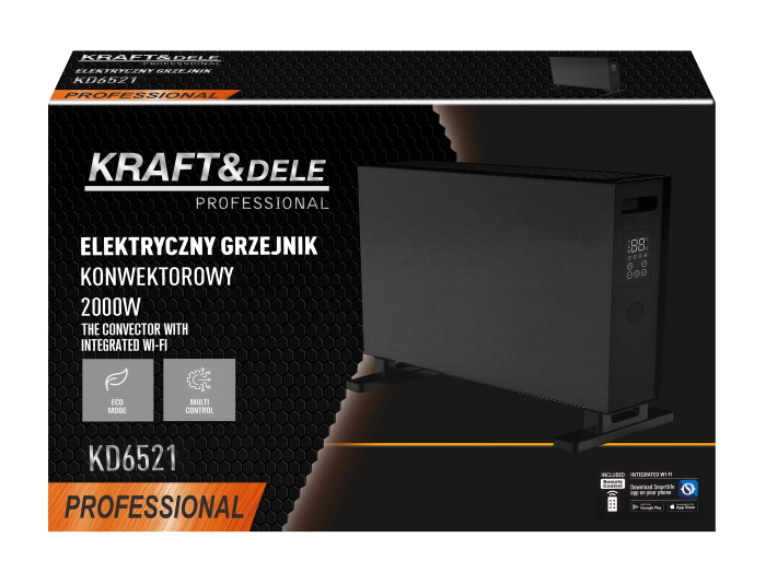 Convector / Calorifer electric Kraft&Dele 2000W cu WiFi termostat și control din aplicație (KD6521) [13]