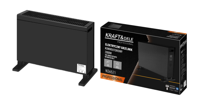 Convector / Calorifer electric Kraft&Dele 2000W cu WiFi termostat și control din aplicație (KD6521) [2]