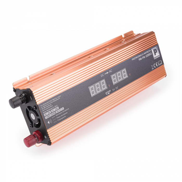 Convertor invertor tensiune 24V 220V 1100 2200W (PM1063) [5]