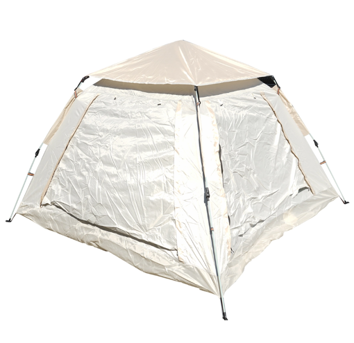 Cort camping 2 persoane pliabil automat pop-up, 2 usi, deschidere 4 parti, plasa anti-insecte, impermeabil 240x240x155cm (DISTV03) [1]