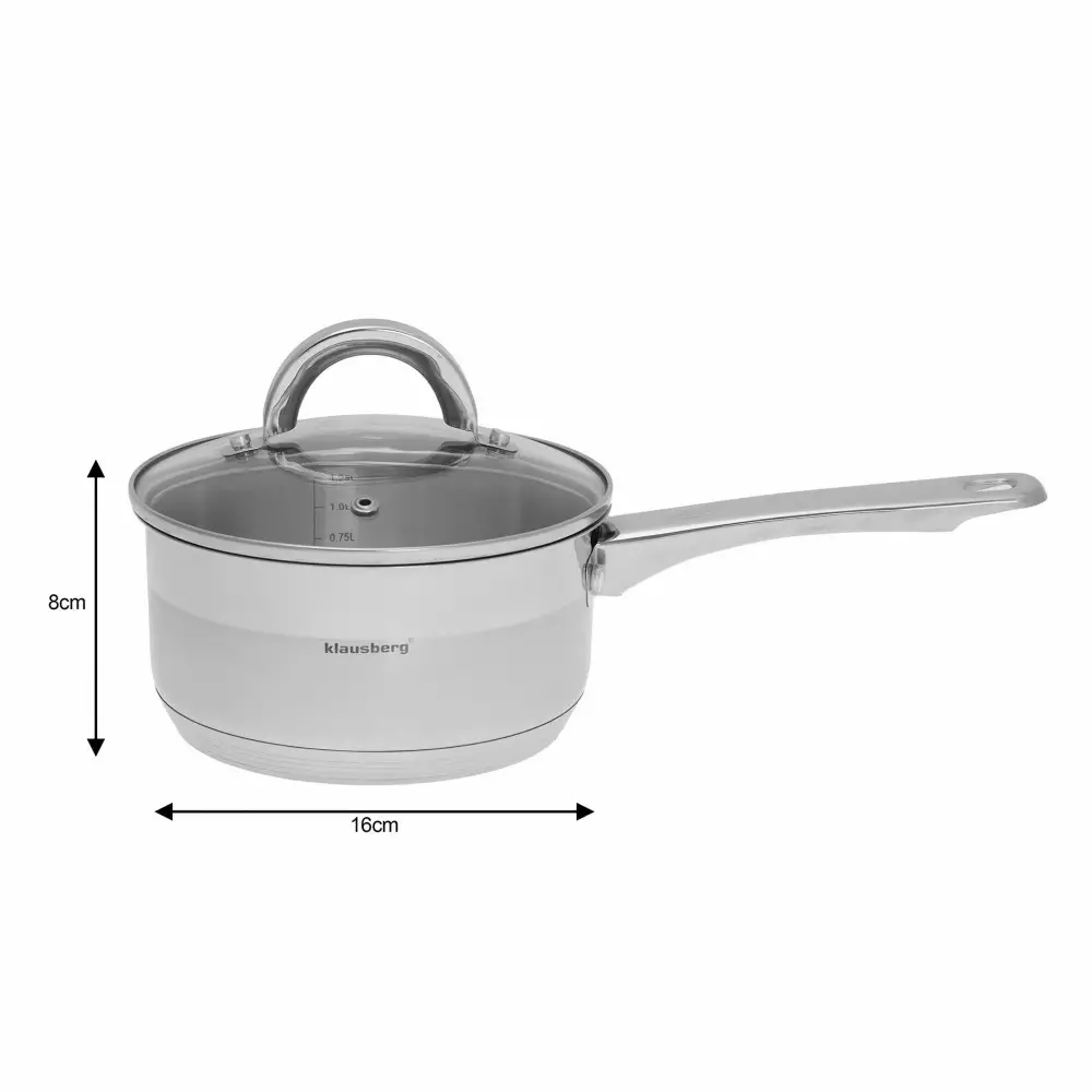 Cratita cu capac din otel 1.5 L 16 cm (KB-7133) [2]