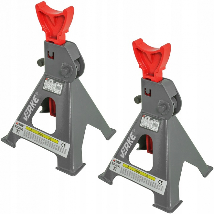 Cric hidraulic 2.5T 80-360mm talie joasa + set 2 suporti auto 3T (2.5T(+)+3T-2) [9]