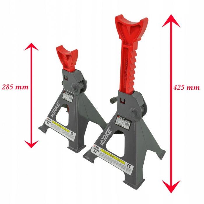 Cric hidraulic 2.5T 80-360mm talie joasa + set 2 suporti auto 3T (2.5T(+)+3T) [10]