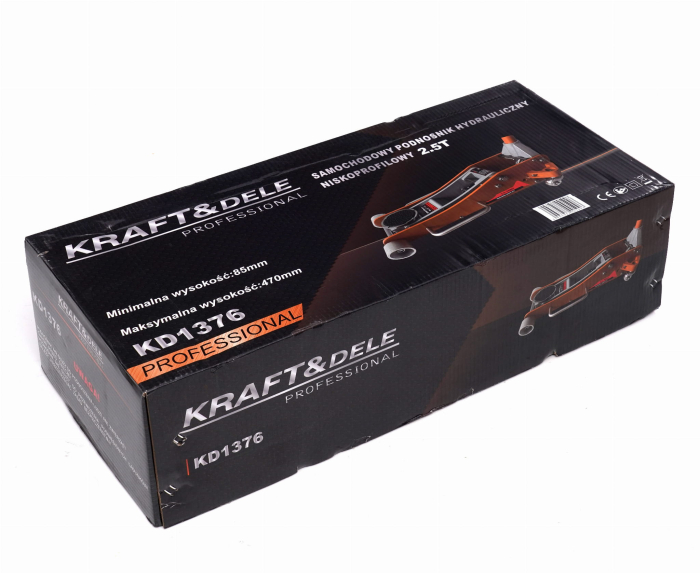 Cric hidraulic 2.5Tone 85-470mm tip crocodil ridicare auto cu garda joasa (KD1376) [16]