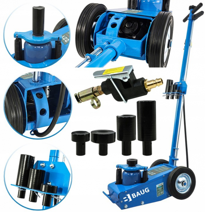 Cric hidraulic 22 Tone 245-535mm camion tir utilaje cu actionare pneumatica (B3200) [7]