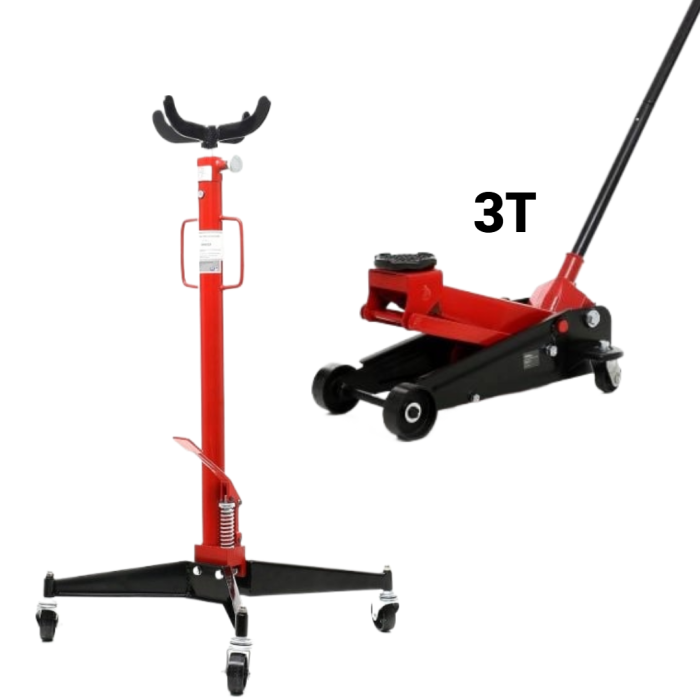 Cric hidraulic 3 Tone 140-460 mm tip crocodil + Cric hidraulic pentru extras montat demontat cutii de viteze 500kg (KD386+KD322) [1]