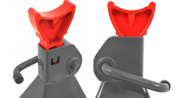 Cric hidraulic 3 Tone 150-460 mm tip crocodil + Set 2 suporti sustinere tip capra 3 Tone auto, reglaj dinti 285-425mm (B3202+KD3171) [5]